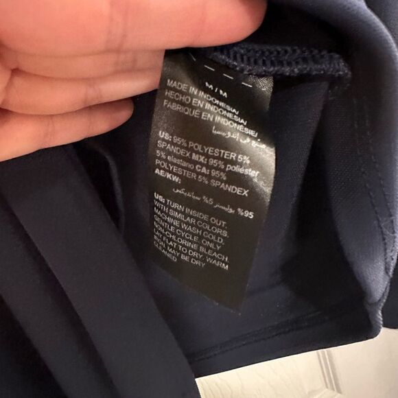 WHBM Navy Wrap Surplice top size medium - Picture 4 of 5